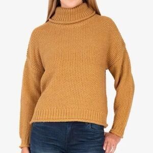 Kut from the Kloth Hailey Mustard yellow turtleneck sweater